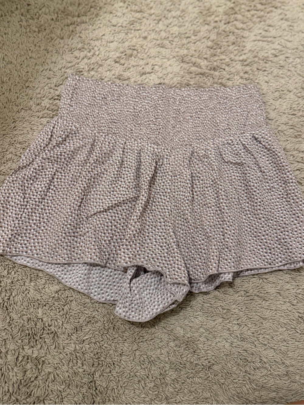 aerie Lavender Smocked-Waist Skort Shorts